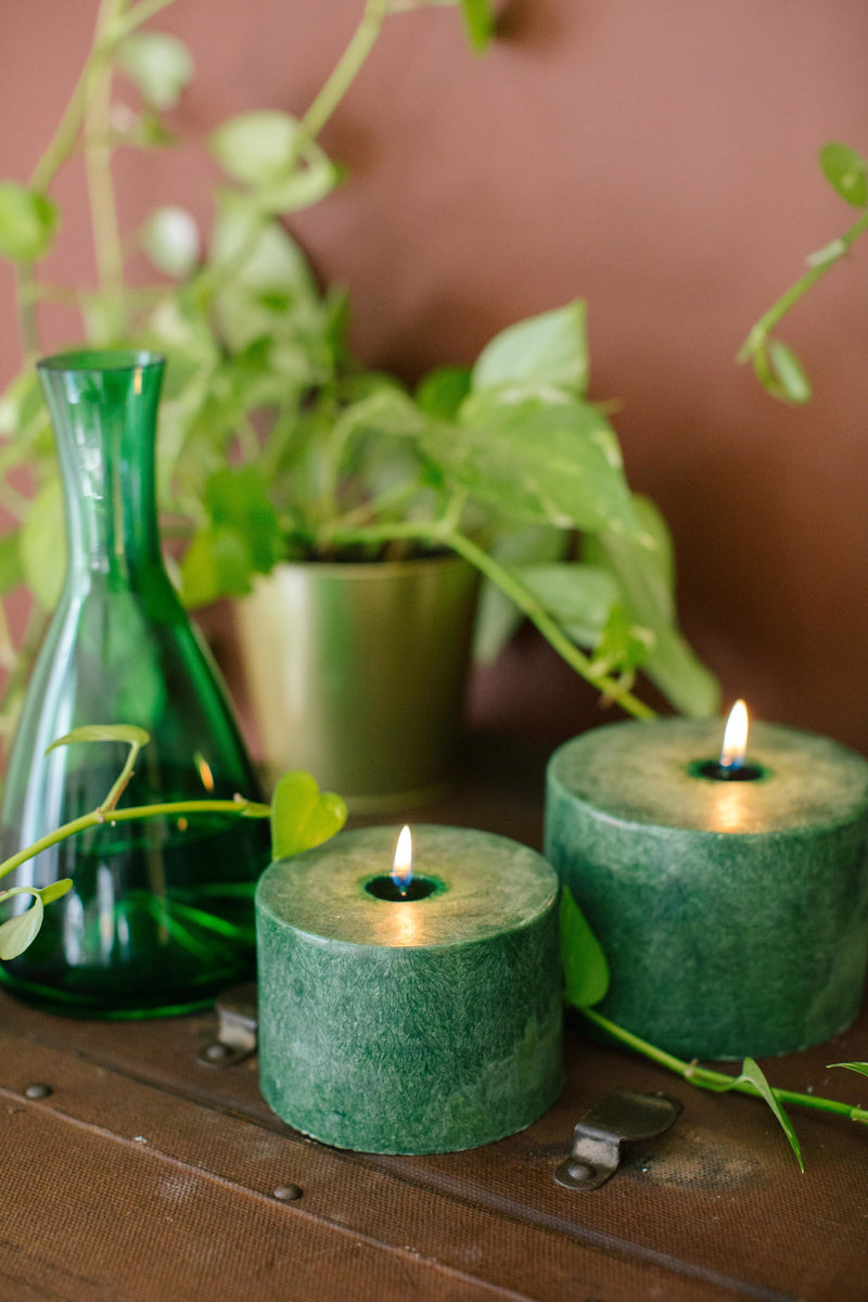 Green candle holder on sale