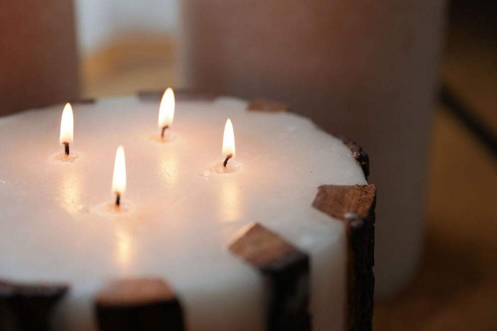 Odunlu Mum - 22x20 cm