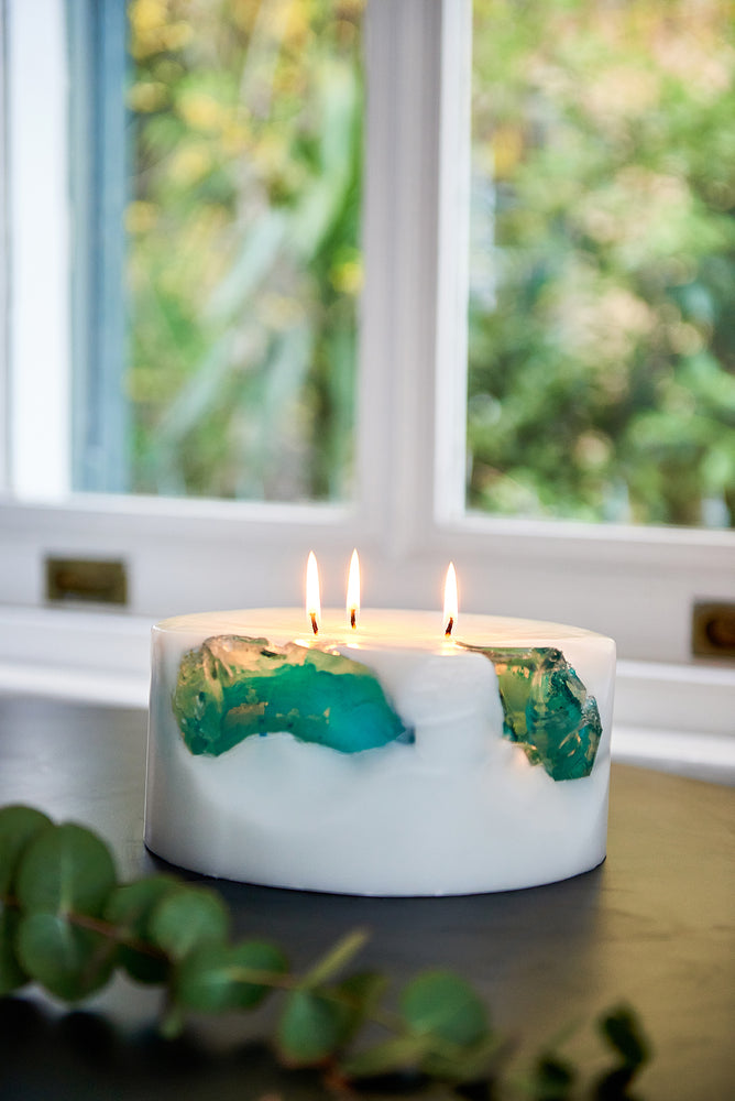 Glass Art Candle – Large
