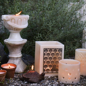 Carnation Design Lantern Candle