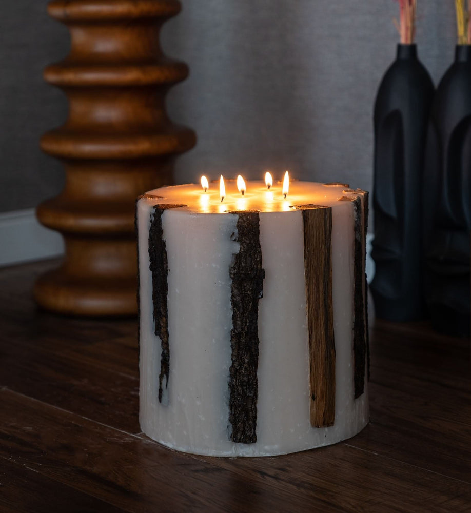 Wooden Fireplace Candle – 30×30 cm