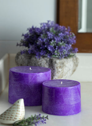 Scented Purple Botanical Candle