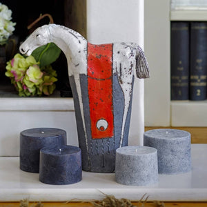 Scented Gray Botanical Candle