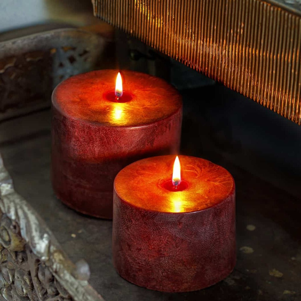 Scented Claret Red Botanical Candle
