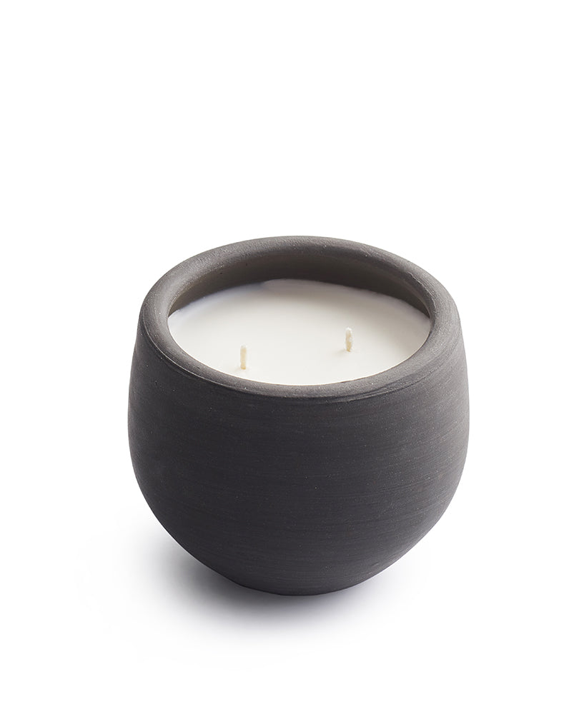 Lavender Scented Candle in Earthenware Pot