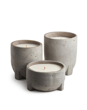 Candle in Concrete Pot