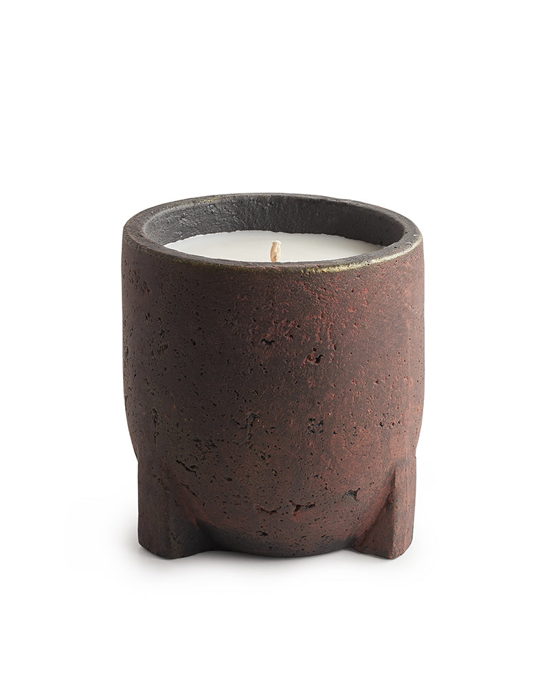 Candle in Concrete Pot