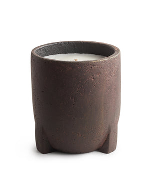 Candle in Concrete Pot