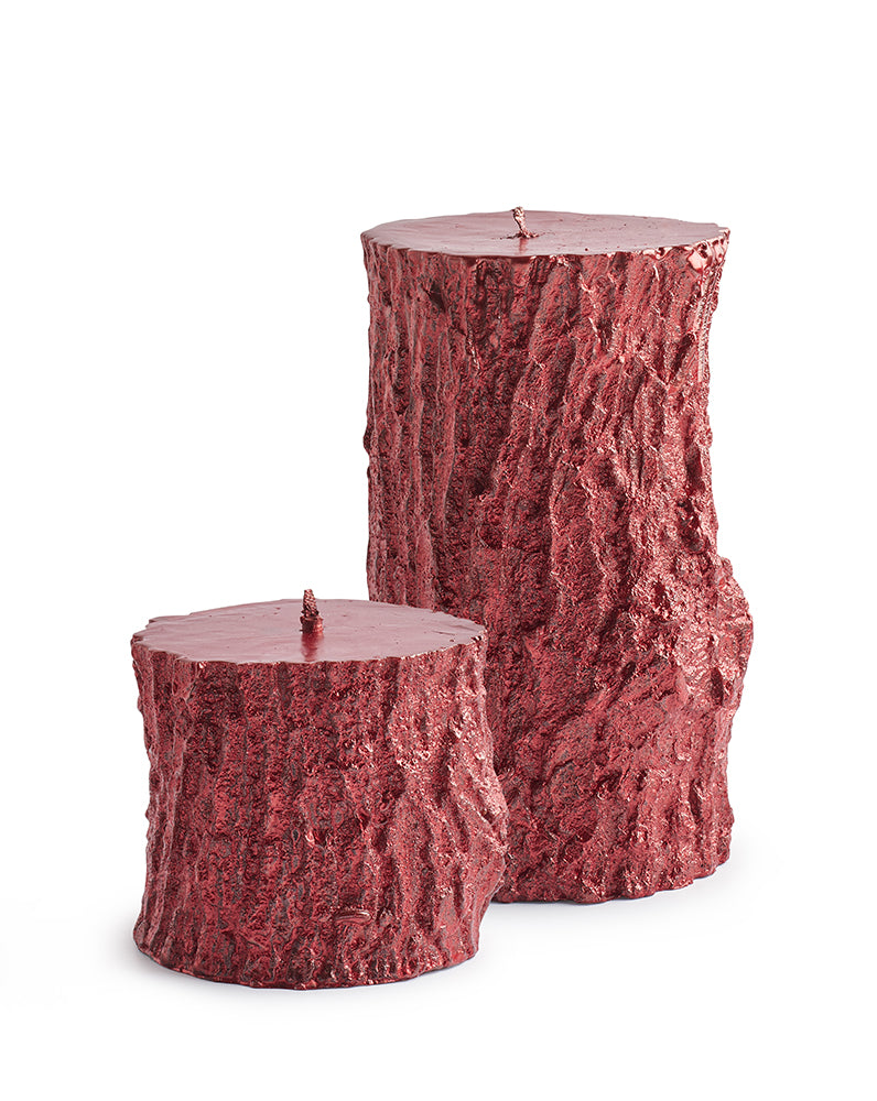 Shimmering Wood Candles
