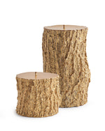 Shimmering Wood Candles