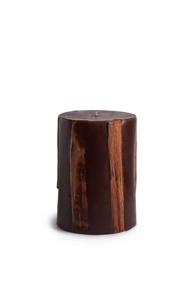 Wooden Fireplace Candle – 15 cm Ø